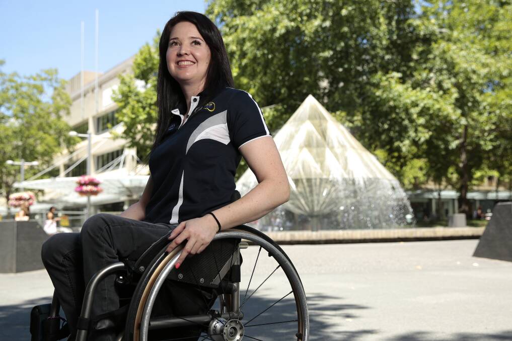 Former Bungendore resident Angie Ballard is hoping to reach Rio in the sport of wheelchair racing. Photo: Jeffrey Chan. 