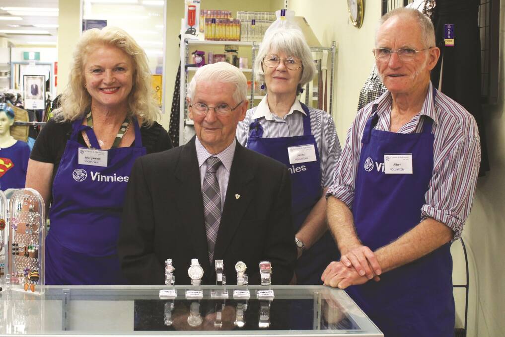 David Smyth with fellow volunteers Margarette Hirst, Jenny Dawson and Albert White. Photo: Supplied. 