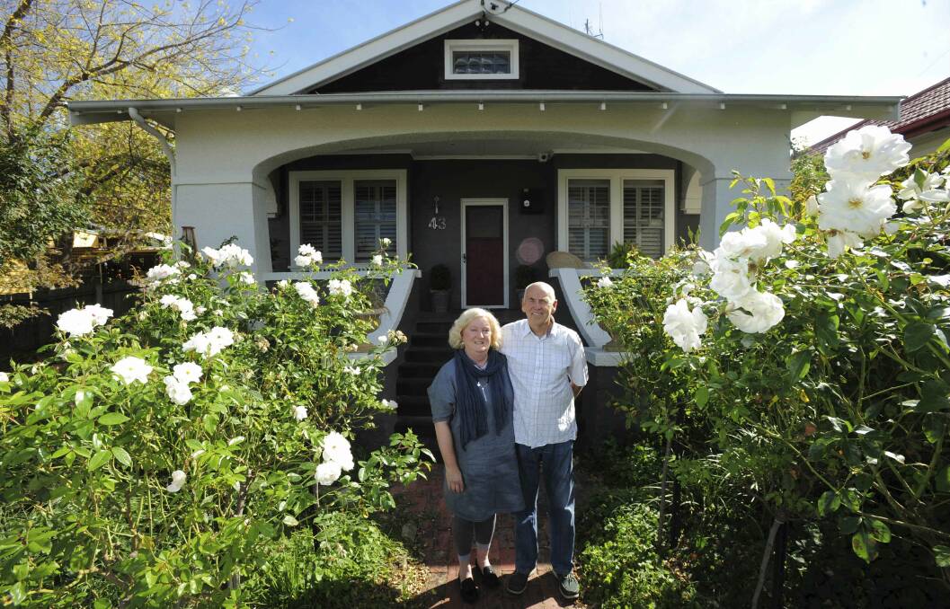 Queanbeyan couple Ann-Maree and Phil Hastings at their award winning heritage home at 43 The Crescent. Photo: Graham Tidy.