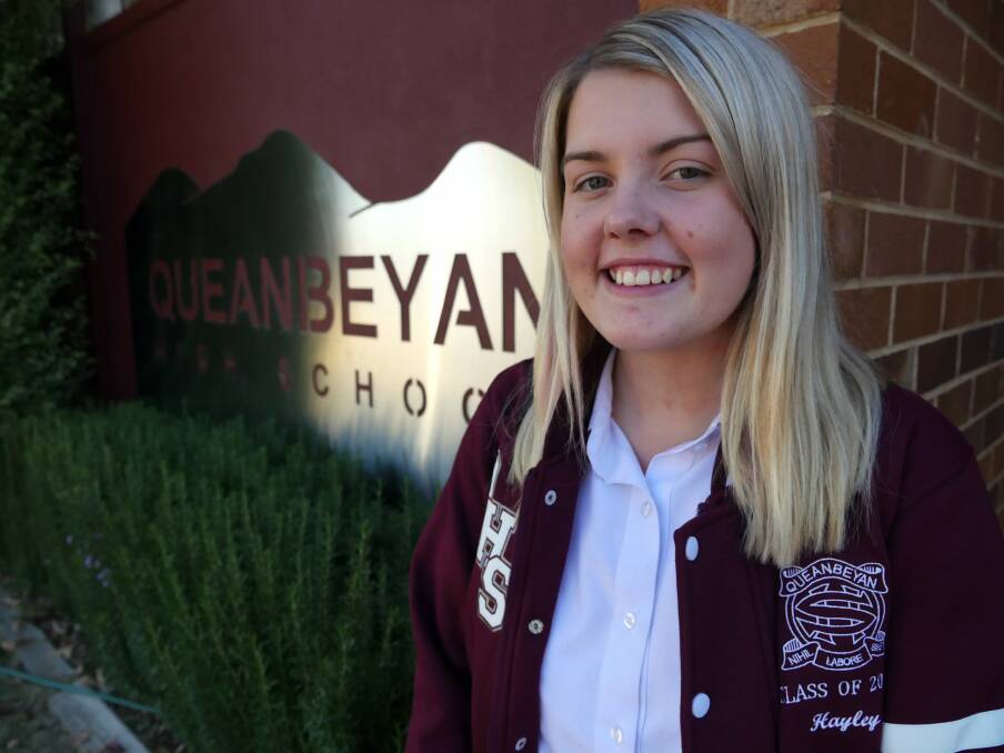 Queanbeyan High School student, Hayley Phelps. Photo: Amanda Copp.