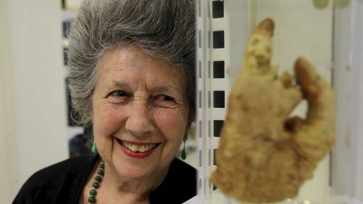 Curious artefacts: Elinor Wrobel  honours the story behind a preserved hand at the Lucy-Osburn-Nightingale Museum. Photo: Tony Walters