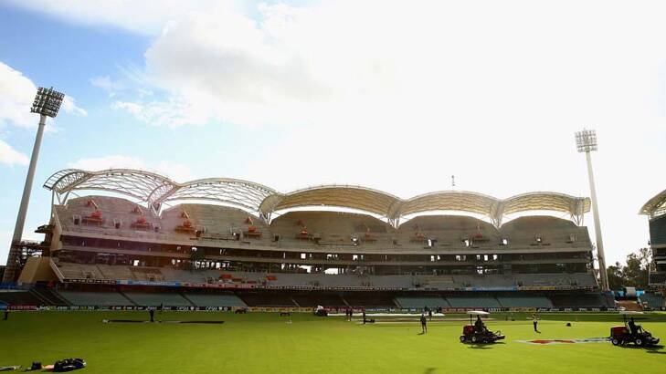 The morning of the match at the new Adelaide Oval. Photo: Getty Images