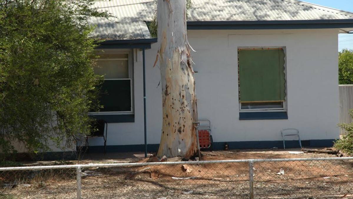 The house in Port Pirie where a man, accused of a machete attack in Laura lives.