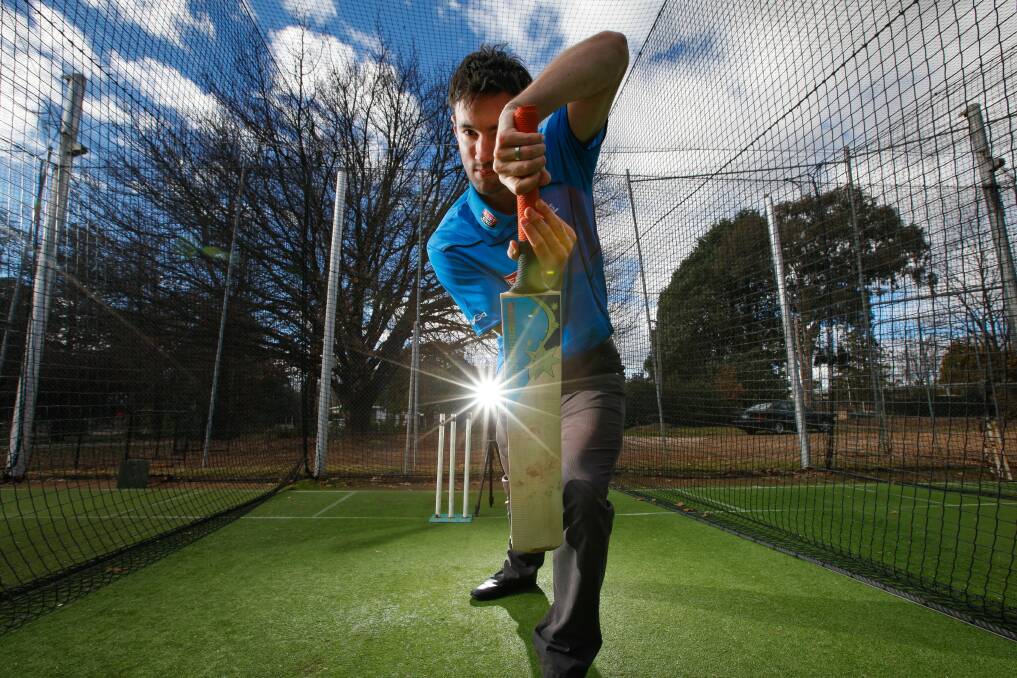 Queanbeyan batsman Jono Dean is hopeful of earning a call up for the Strikers' Big Bash League season opener against the Hobart Hurricanes on December 22. Photo: Canberra Times