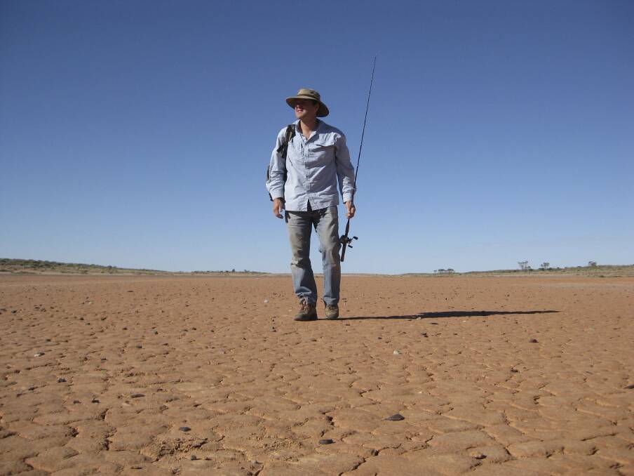 Rob Paxevanos' career as a fishing journalist, which began at the Queanbeyan Age, has take him to some of Australia's most remote and exotic locations including this journey (pictured) to Lake Eyre, South Australia. 