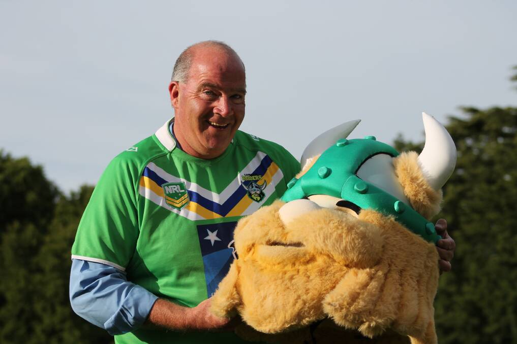 Queanbeyan’s Tony Wood a.k.a Victor the Viking will be competing against Brumby Jack and a giant bee in this weekend’s inaugural Queanbeyan Gift Mascots Race. Photo: Andrew Johnston