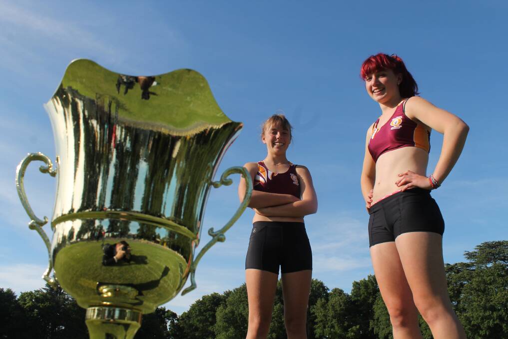 Braidwood High student Kayla Salder and Queanbeyan's Cassie Hopkins will both run in this weekend's $16,000 marquee Queanbeyan Women's Gift. Photo: Andrew Johnston