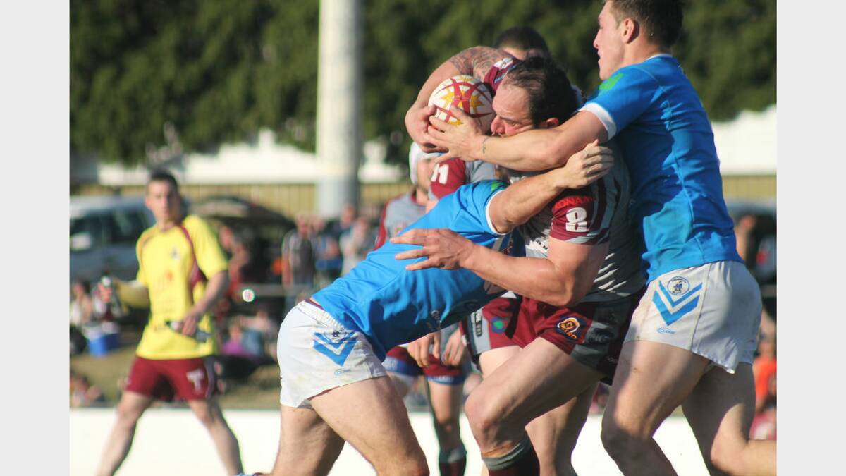 The Queanbeyan Kangaroos def cross-town rivals the Queanbeyan Blues 17-16 in extra time to claim their third Canberra Raiders Cup premiership in four years. Photos: Andrew Johnston, Queanbeyan Age