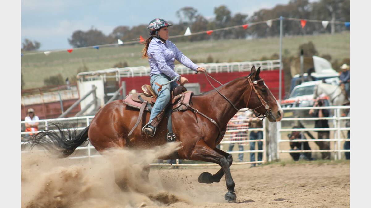 Gracie Maree Tyrrell in the Ladies Barrel ride. Photos: Andrew Johnston, Queanbeyan Age