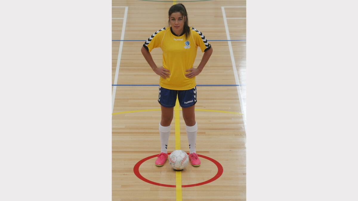 Monaro Panthers striker Ashleigh Palombi will represent the ACT at next week's National Futsal Championships in Canberra. Photos: Andrew Johnston
