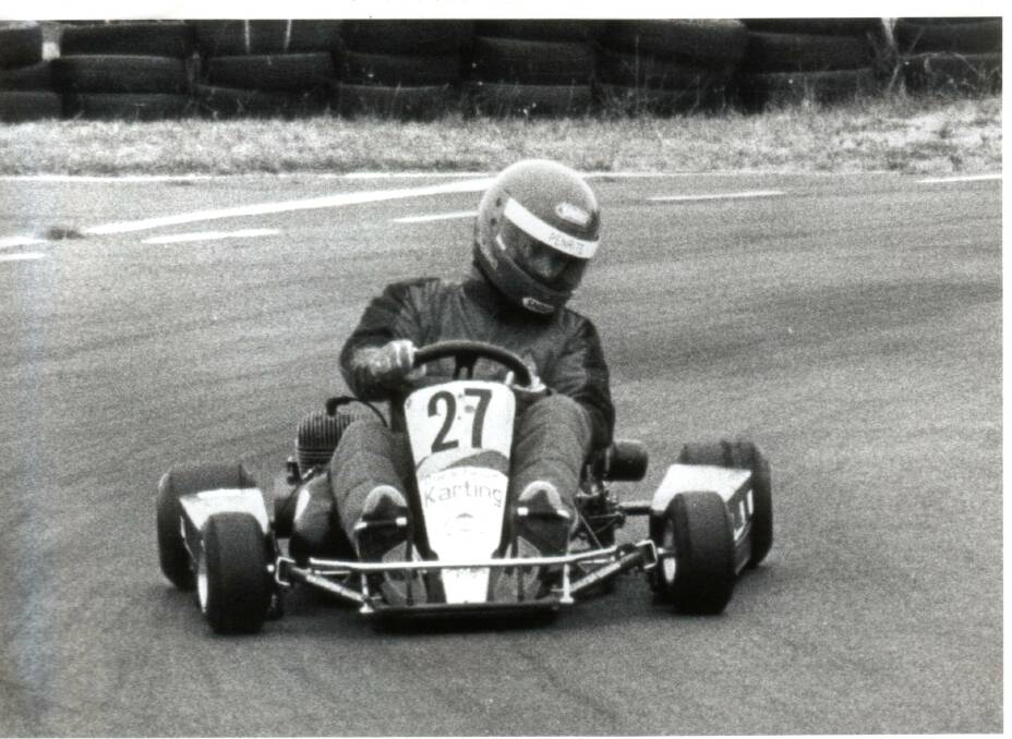 An early photo of Mark Webber during his Karting days in Queanbeyan. 