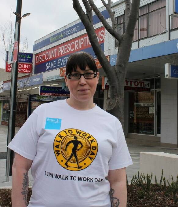 Queanbeyan resident Janelle Morgan has embraced national Walk to Work Day.