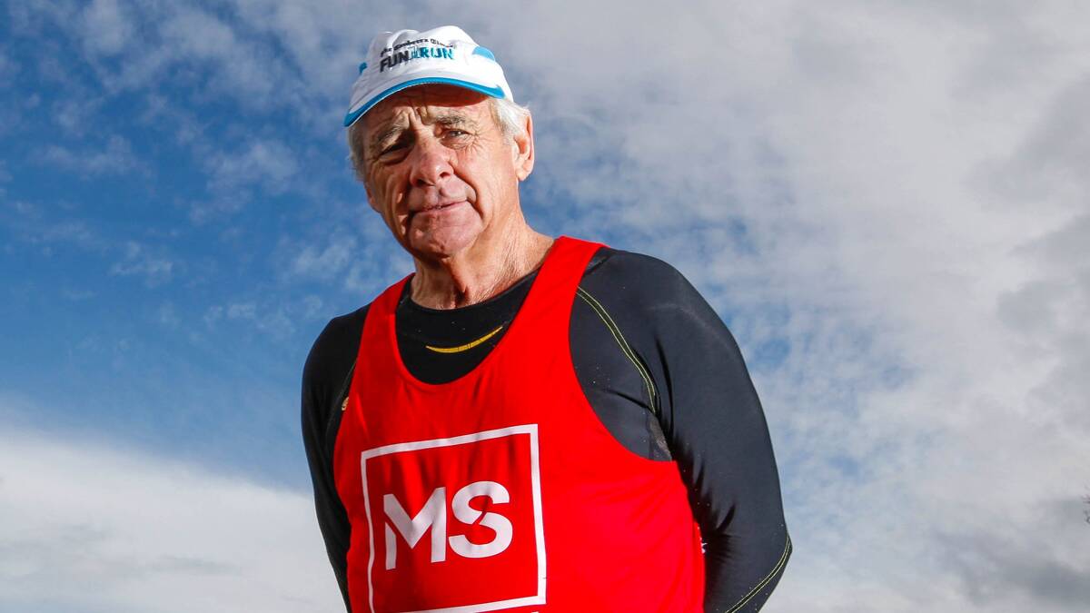 Queanbeyan's Denis Reid will run from Eden to Bombala in a bid to raise funds for the Multiple Sclerosis Society. Photo: Katherine Griffiths, Canberra Times
