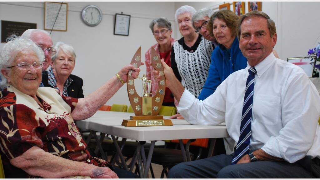 Quiz master Edie Jones (left), Mayor Tim Overall and the seniors' quiz team are brushing up on their general knowledge ahead of the annual Senior's Week 'Mayor's Quiz.'
