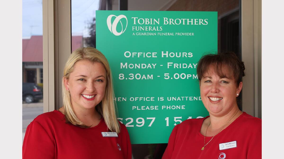 Tobin Brothers' employees Mistie Dal Molin and Julie McInnes.