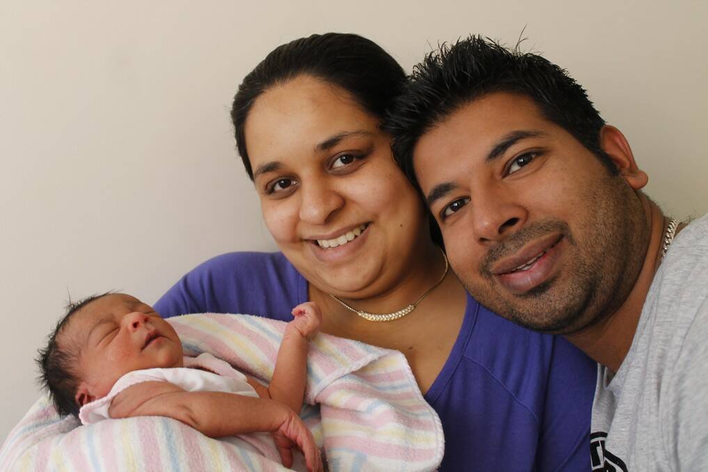 Aartee Bhatia and Mohit Bhardwaj with baby Norin born on July 22.
