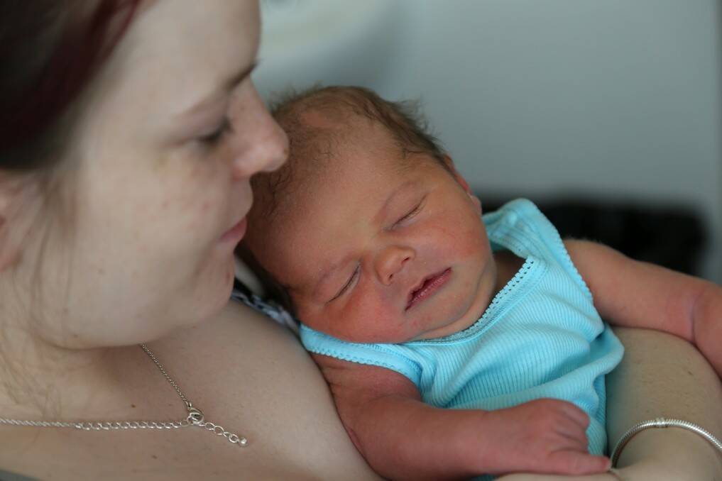 Gina Molloy with her son Jordan Ryhan Joseph born on December 3.