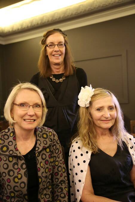 Judy Stroll, Gillian Wolff and Krystin Minos celebrating the Melbourne Cup.