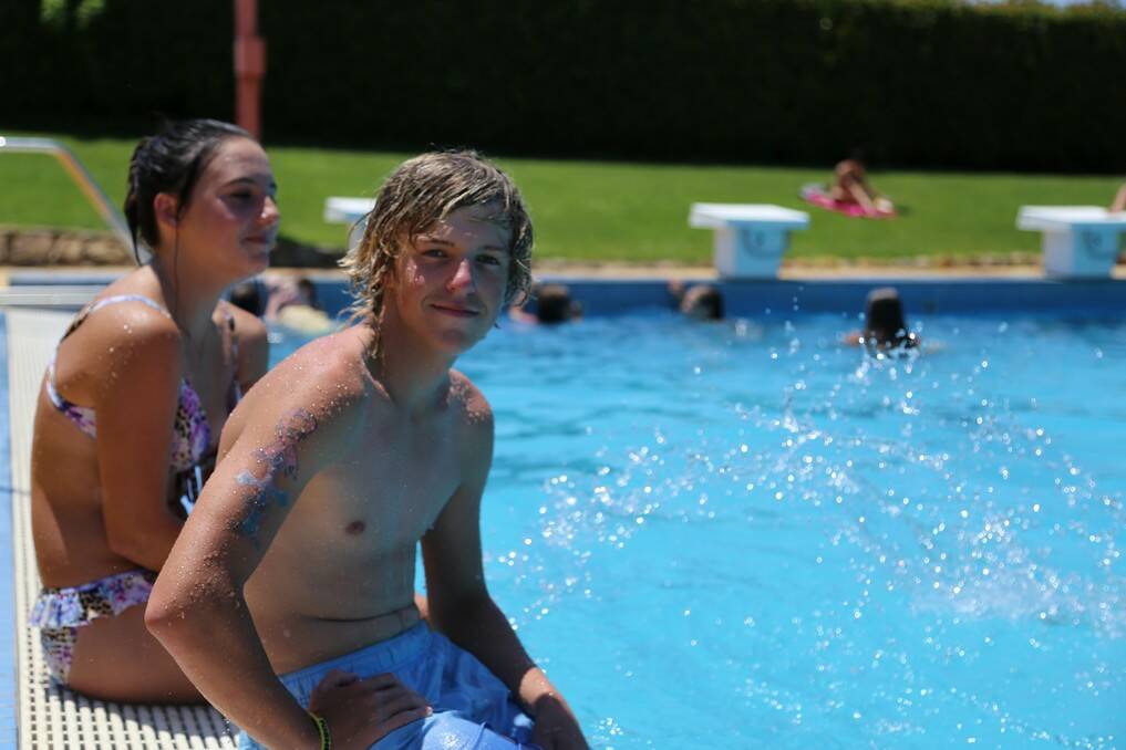 Local teens cooling down at Queanbeyan Aquatic Pool.