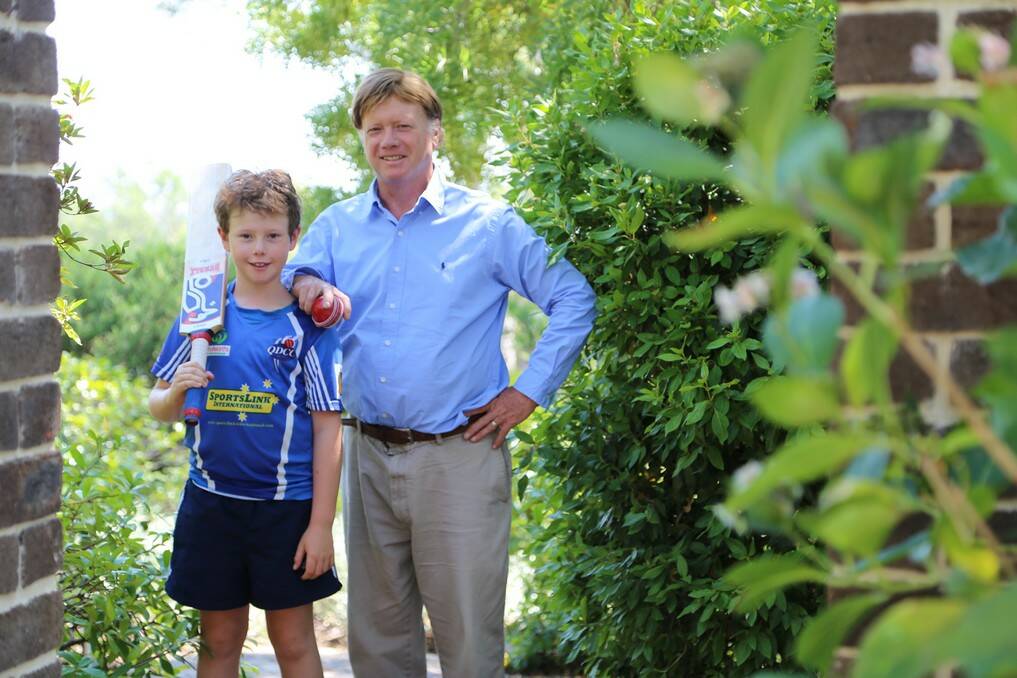 Australia Day Ambassador Thomas Faunce said his son Blake's interest in local sport led to a reconnection with Queanbeyan. 	Photo: Kim Pham.