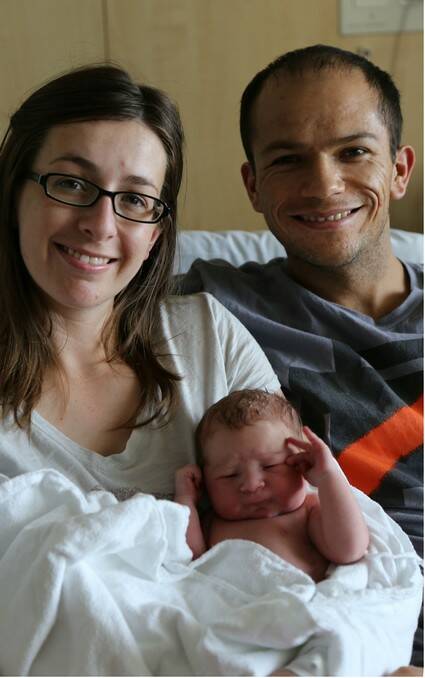 Mistin and Juan Arambula with their baby girl born on December 3.
