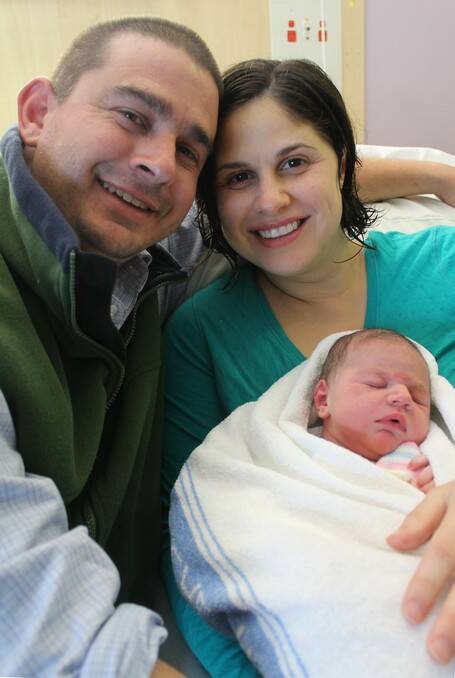 Karabar parents David and Melissa Colquhoun with baby Henry Thomas born on July 17.