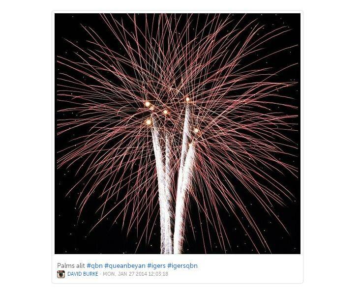 The Queanbeyan Australia Day fireworks were a hit with locals. Photo: David Burke/Instagram.