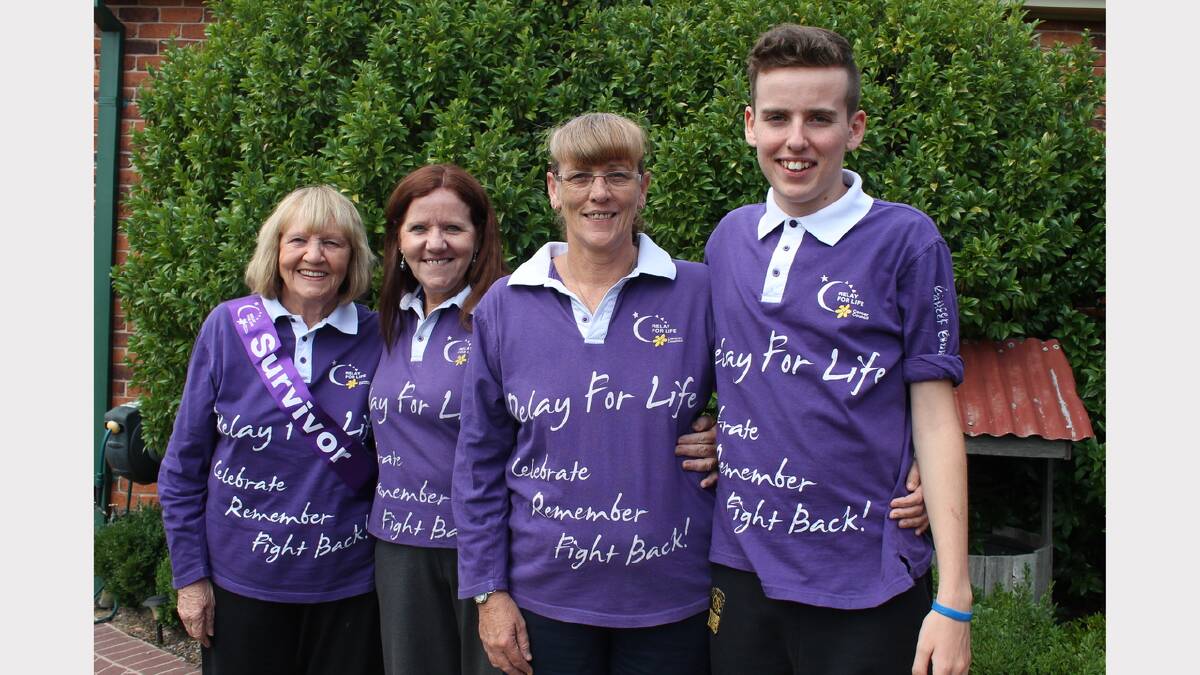 Rose, Mary-Rose, Liz and David Mulvaney are all participating in the Queanbeyan Relay for Life this weekend. Photo: Kim Pham