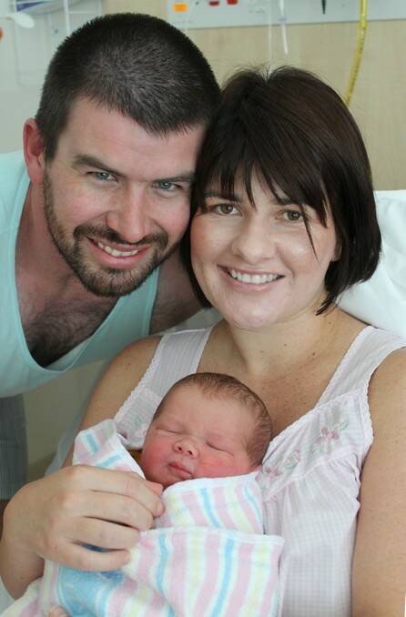 Stephen and Jodielee Blake with baby Austin James born on February 7.