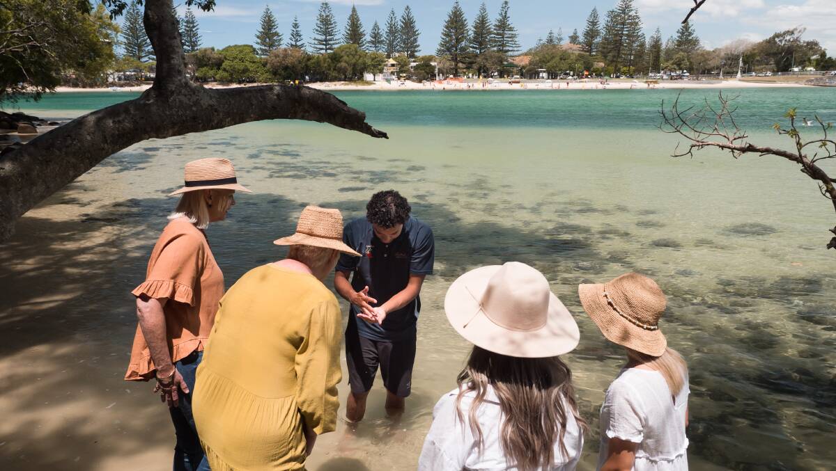 a Jellurgal Aboriginal Cultural Centre tour of Burleigh Head National Park. Picture: Tourism and Events Queensland