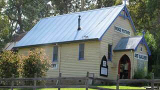 The simple lines of a lovely church-cum-pottery studio before it was burned on New Year's Eve, 2019. The simple lines of a lovely church-cum-pottery studio before it was burned on New Year's Eve, 2019.