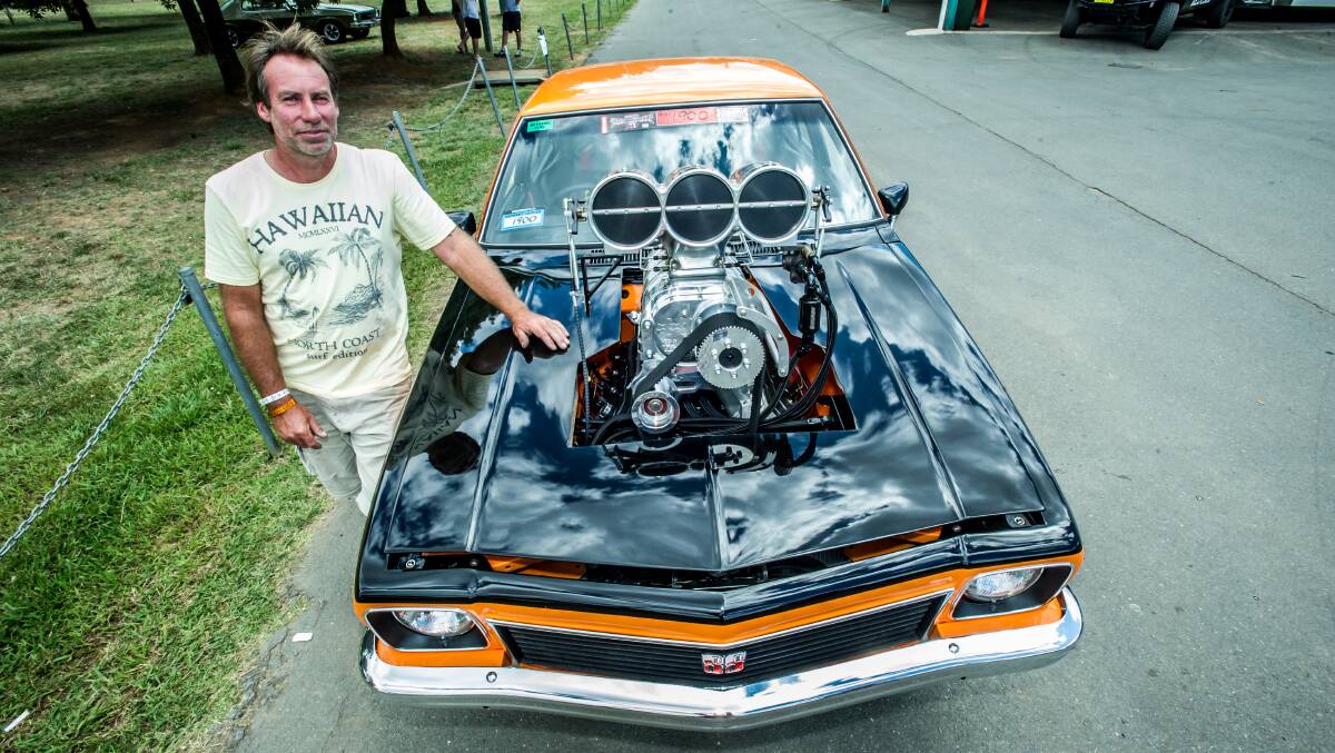 READY TO ROLL: Anthony Brakel of Nowra finished working on his LX Torana on Wednesday to exhibit it for the first time in this year's Summernats. Photo: Karleen Minney