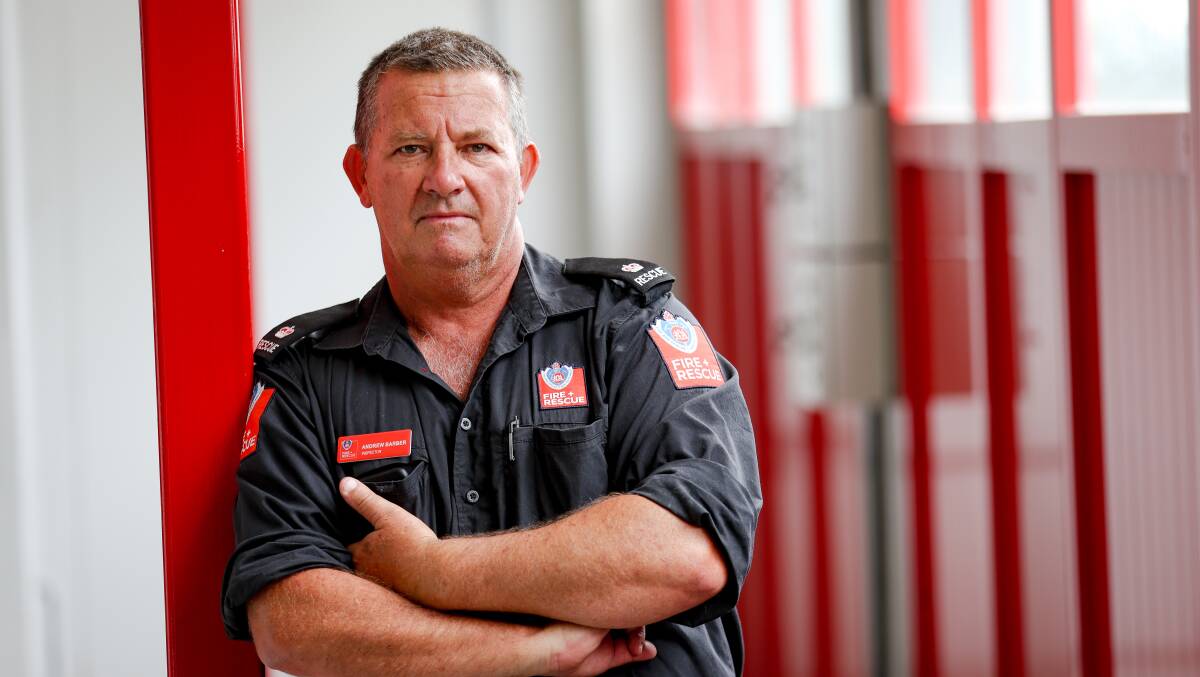 Wollongong Fire and Rescue NSW inspector Andrew Barber has had nerve pain for nearly a year after getting shingles last year. Picture by Adam McLean