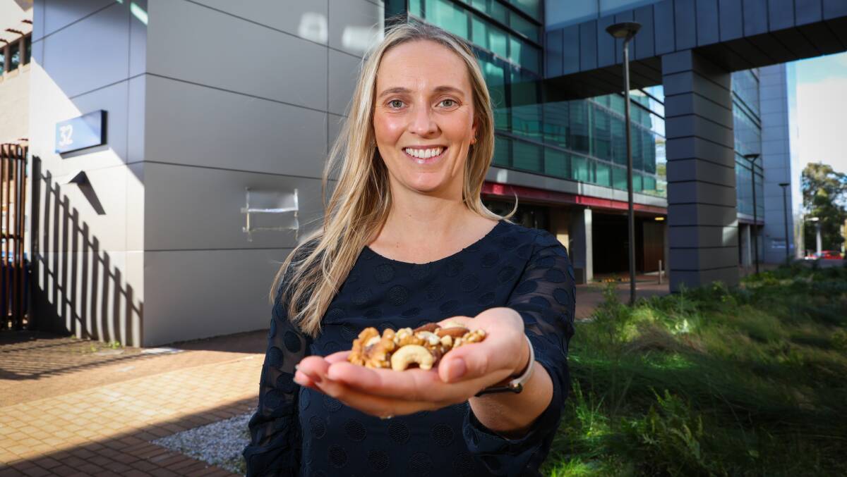 Dr Lauren Houston, the author of the UOW study recently published in the Advances in Nutrition journal, said her research indicated the vast-majority of Australians needed to increase their intake of nuts. Picture by Wesley Lonergan.

