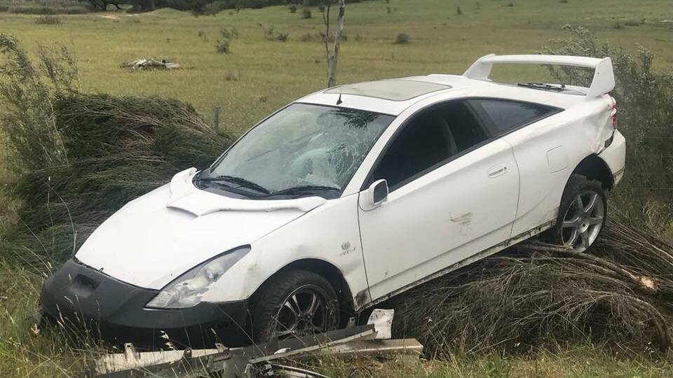 The car driven by Katrina West at the time of the accident. Photo: NSW Police
