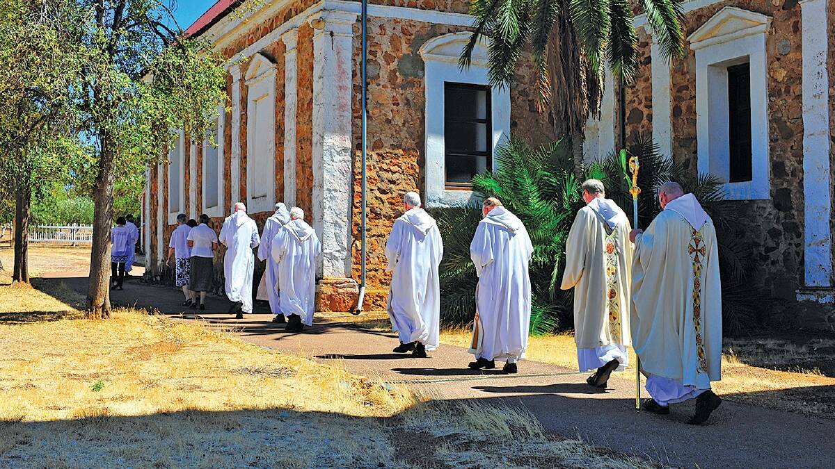 Monks on their procession from church. Picture by Destination Perth Monks on their procession from church. Picture by Destination Perth