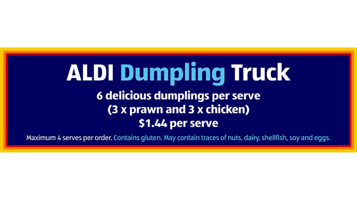Aldi's back with another special: One-night only dumpling truck