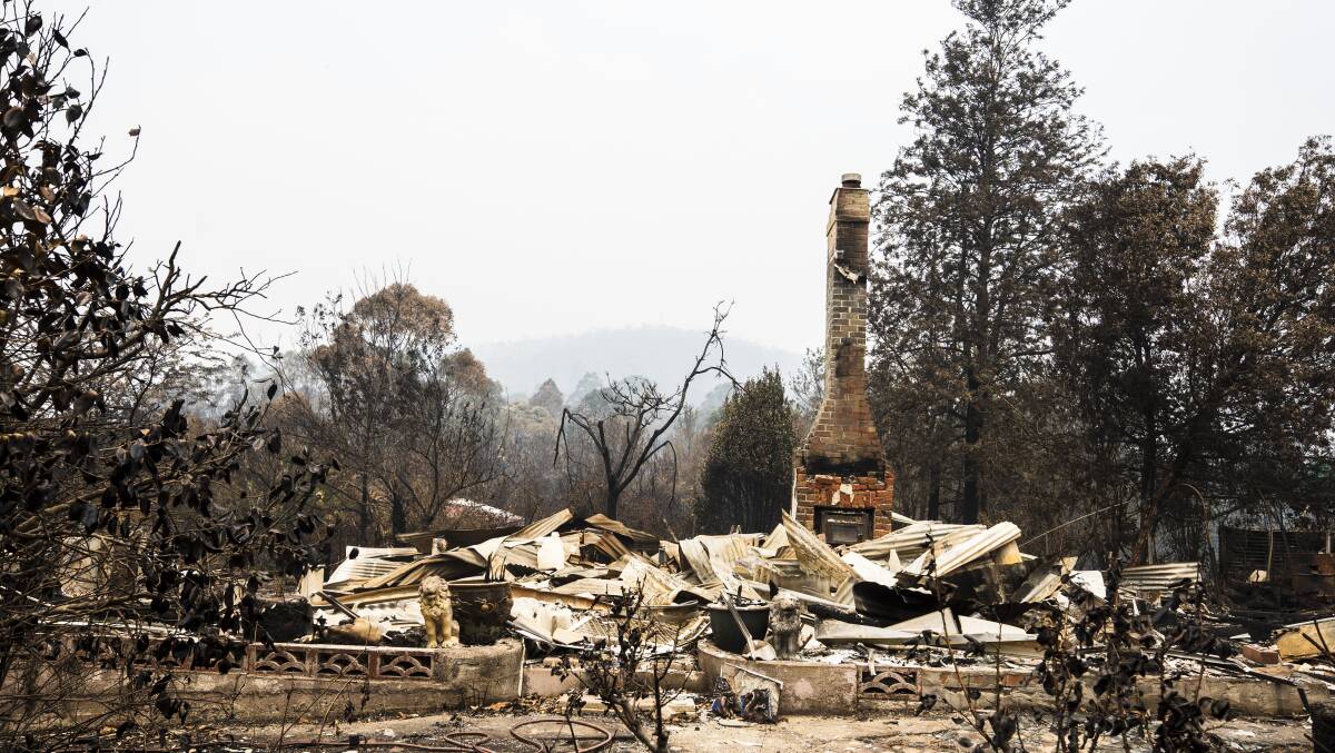 The aftermath of the fires that hit Cobargo on December 31, 2019. Picture: Dion Georgopoulos