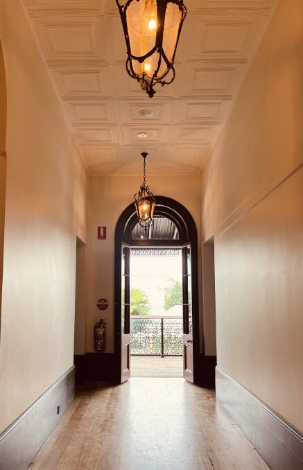 The Royal's pressed tin ceilings, the original ash floorboards lifted and relaid, and ornate doorways upstairs leading onto the verandah. Picture supplied 