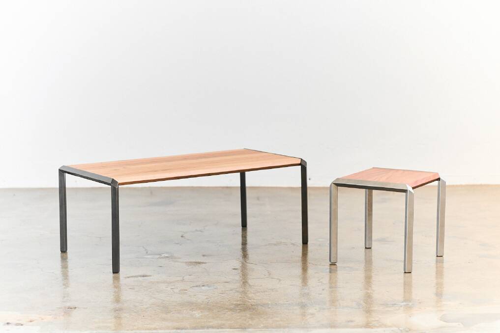 9045 Table Series. Designed by Dan Lorrimer (Ferro Forma) and Thor Diesendorf. Picture Rohan Thomson