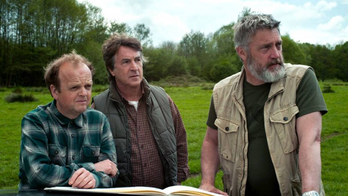 Toby Jones as Newman, François Cluzet as Georges Balbuzard and Vincent Regan as Bradley in the low-key French comedy Normandy Nude.