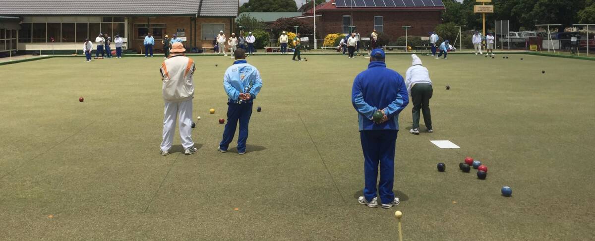 Bowls action: Queanbeyan placed third in a competitive field of 84 bowlers in Crookwell over the weekend. Photo: Clare McCabe.