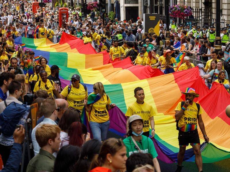 London has become a riot of colour as a million turn out to attend the city's 50th Pride parade.