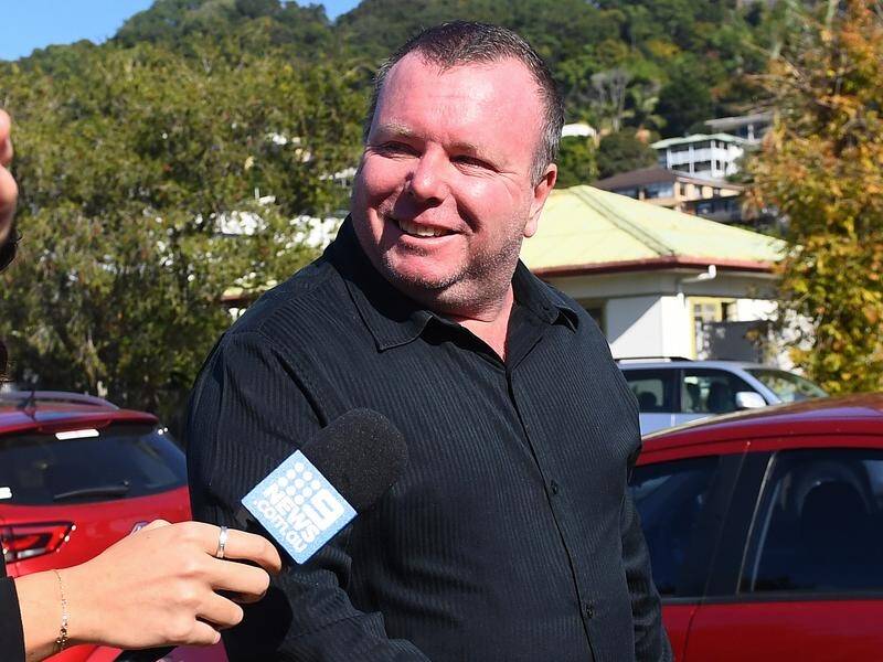 David Wonnocott has faced court accused of making threats against Brittany Higgins and her fiance. (Jono Searle/AAP PHOTOS)