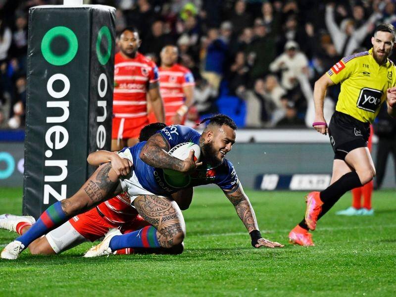 Powerhouse NRL prop Addin Fonua-Blake is being chased by St George Illawarra for the 2025 season. (Andrew Cornaga/AAP PHOTOS)