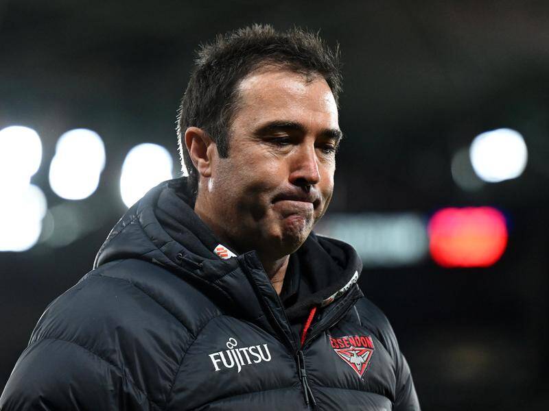 Essendon head coach Brad Scott is preparing his team for a big fight against West Coast in Perth. Photo: James Ross/AAP PHOTOS