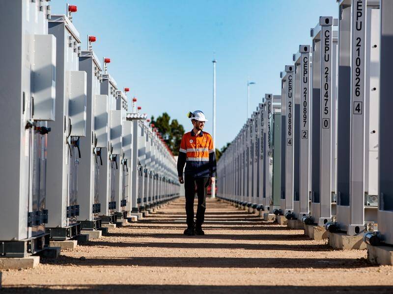 The 250-megawatt Torrens Island battery is expected to be operational within months. (Matt Turner/AAP PHOTOS)