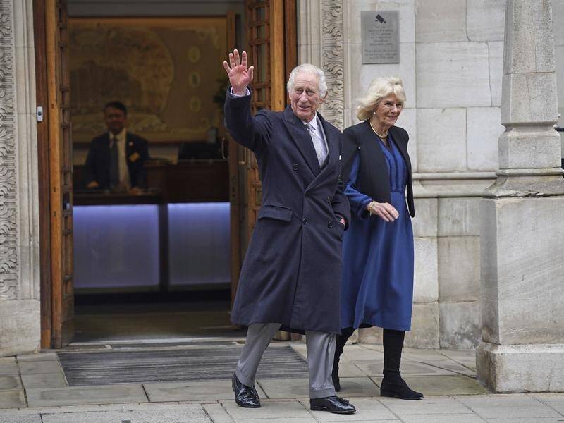 King Charles leaves hospital on January 29 with Queen Camilla. Picture by AP PHOTO