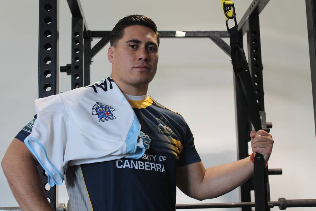 Queanbeyan Whites prop Les Makin signed a full time contract with the ACT Brumbies last Wednesday. Photo: Joshua Matic.