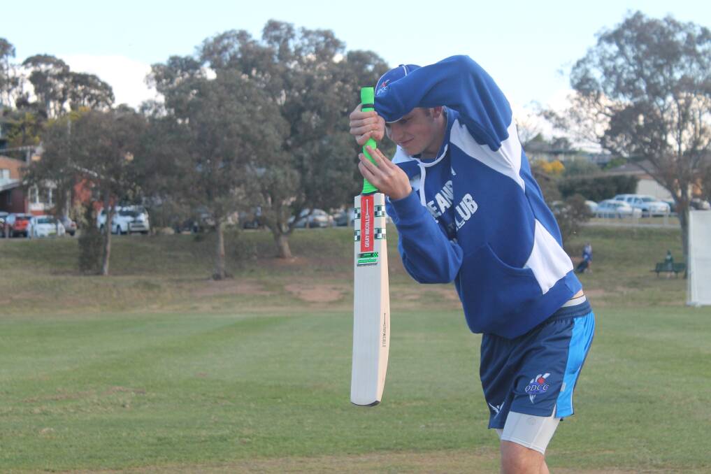 Queanbeyan District Cricket Club English recruit Ed Barnard says playing cricket in Australia will be key to furthering his career in the sport. Photo: Joshua Matic.